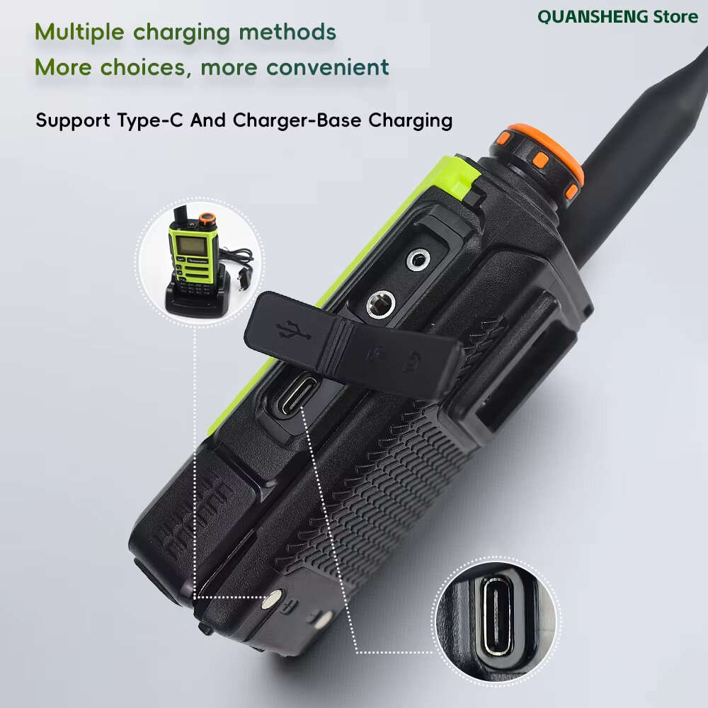EU Plug - Quansheng UV-K5(9) 5W Walkie Talkie Long Range Transceiver Wireless Set Ham Amateur Receiv