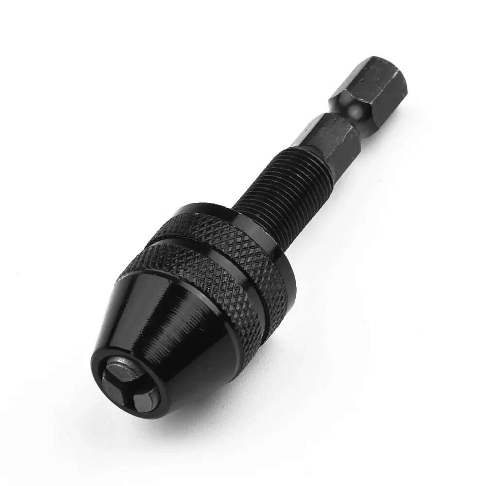 #C - Mini Keyless Drill Chuck 1/4 Inch Hex Shank Quick-Change Converter Aluminum Alloy Sturdy Versat