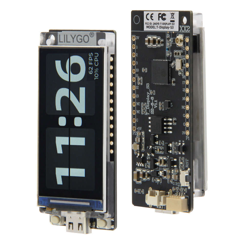 S3 With Shell Grey - LILYGO T-Display-S3 ESP32-S3 1.9 inch ST7789 LCD Display Development Board WIFI