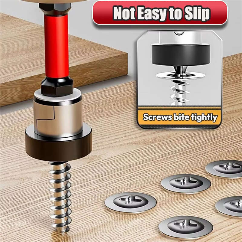 10pcs - Magnetic Locating Screwdriver Bits S2 Steel 5x1.5cm Hexagonal Handle for Drill Cordless Tool
