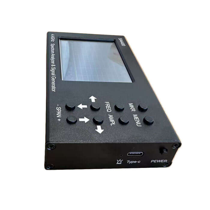 Black - 3.2-Inch Touch Screen Spectrum Analyzer 4.4G Signal Generator 45-4400 MHz Wide Frequency Ran