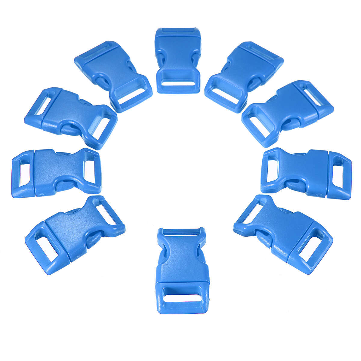 10pcs 15mm Plastic Contoured Side Release Buckles Helmet Bags Belt Fastener For Paracord Bracelets