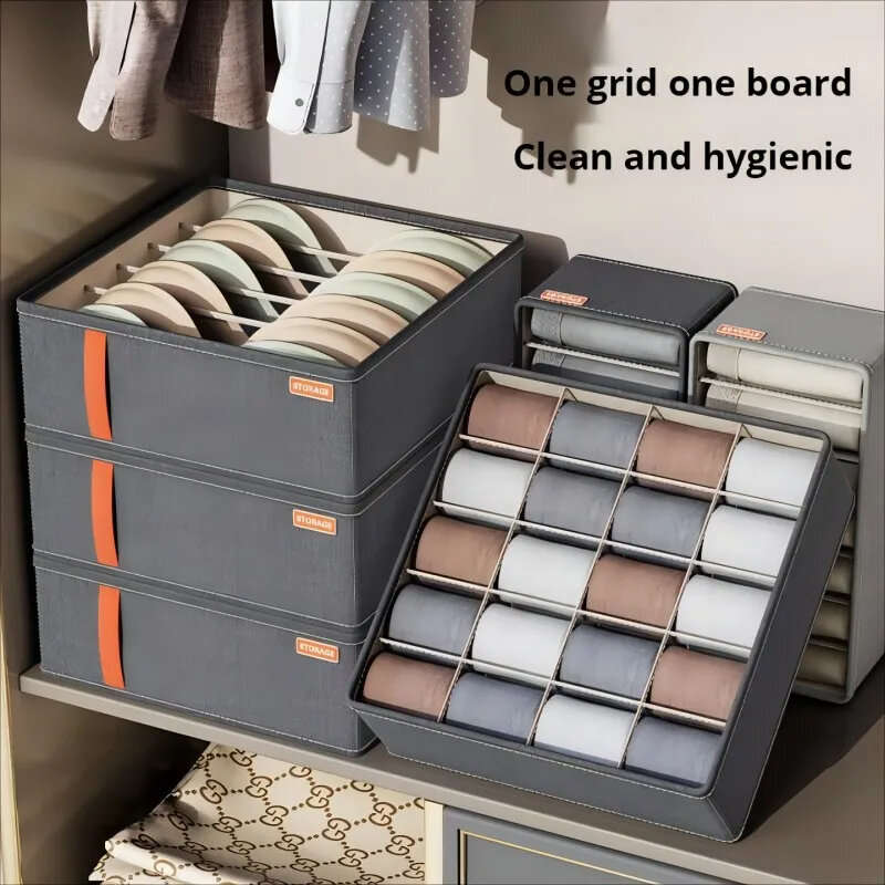 #3 - 1PC 6/7/20 Grid Underwear Storage Box Socks Underwear Storage Drawer Division Multifunction Ale