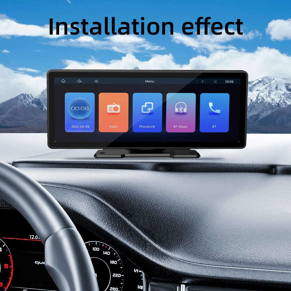 with Camera - Portable Car MP5 Player Wireless CarPlay Android Auto 10.26 Inch HD IPS Display Blueto