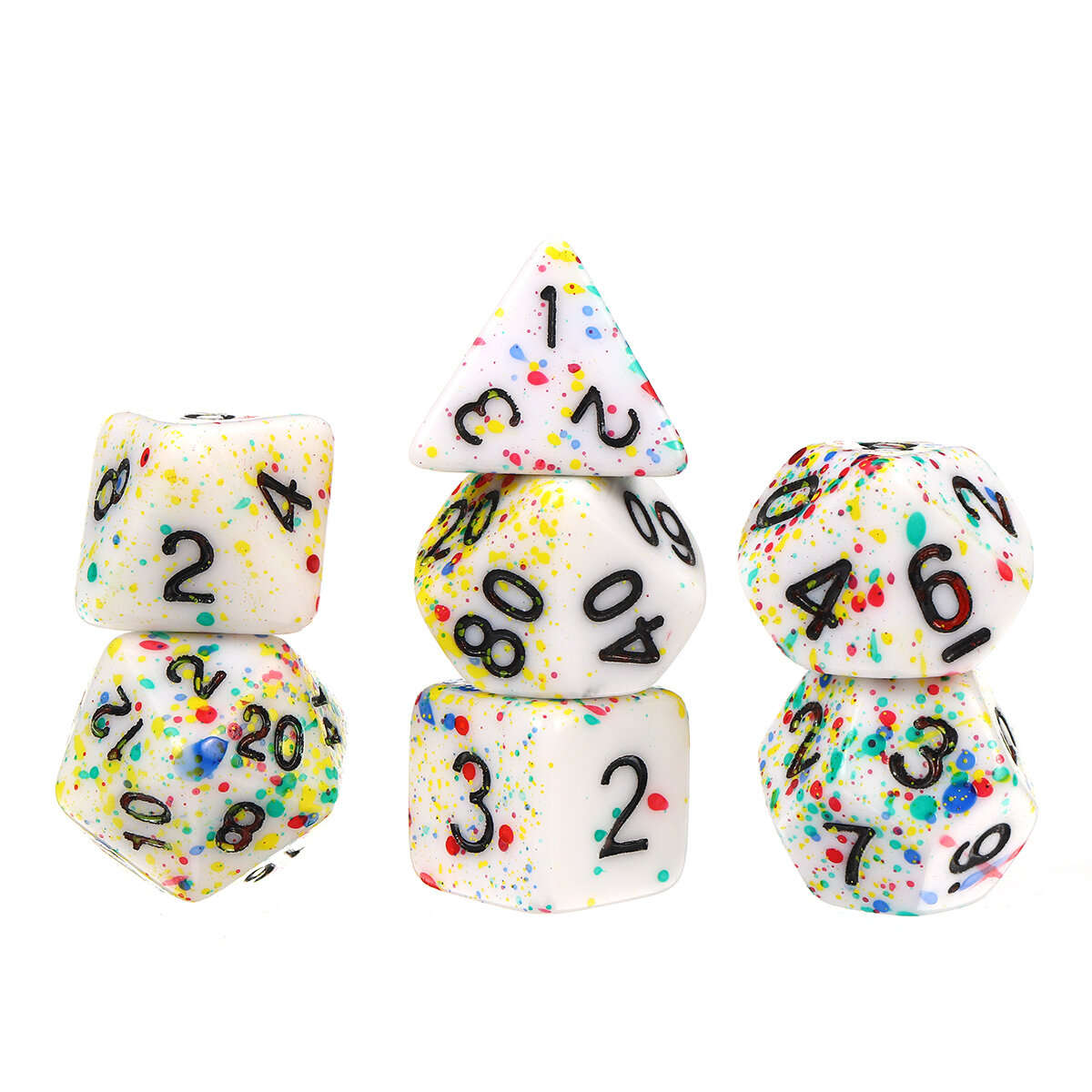 7PCS Polyhedral Dices Set For DND Dungeons & Dragons Dice Desktop RPG Game - Colorful