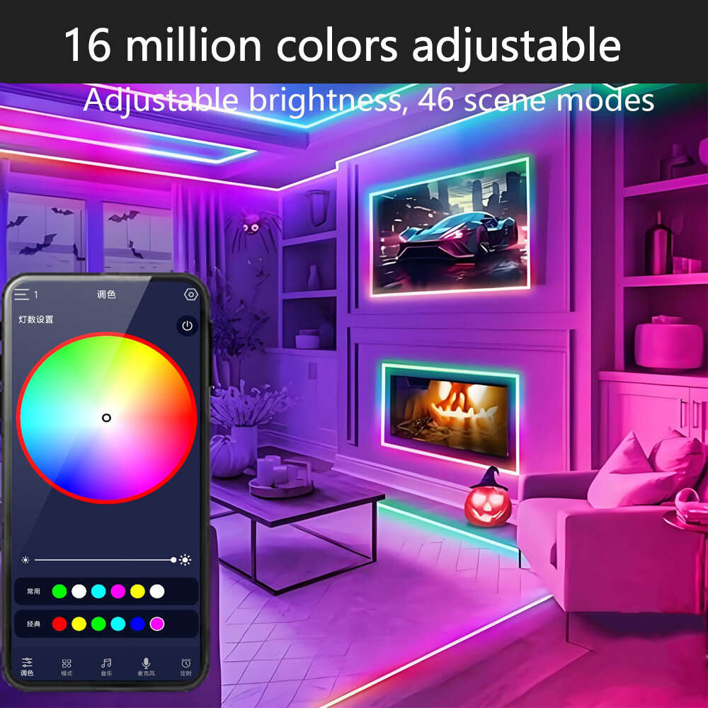 5M - Elfeland 1~5m RGB LED Neon Light Strip USB 5V Music Sync IP65 Waterproof DIY Decorative Lightin