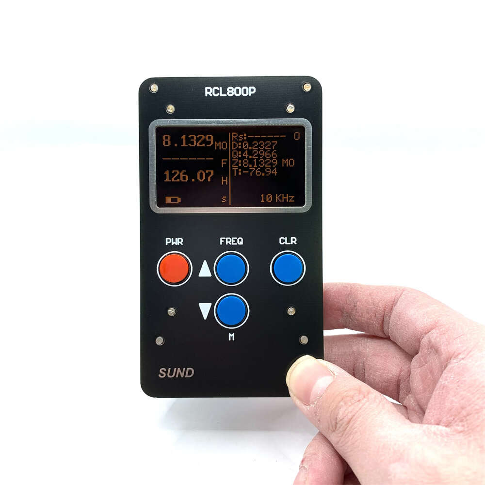 Black - 100/1K/10kHz Handheld Precision Digital Bridge Meter for Resistance Capacitance Inductance E