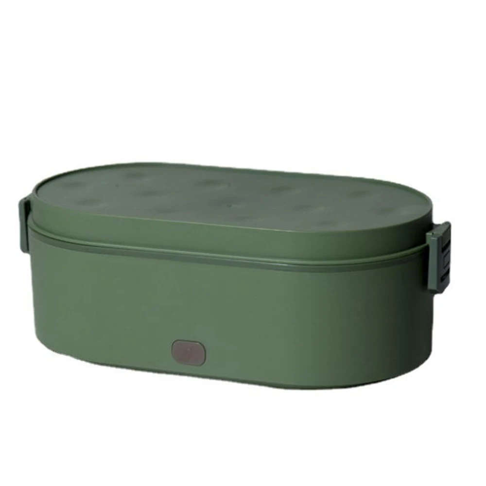 Green - 800ML Portable Mini Electric Lunch Box USB Charging Food Heating Container Car Home Rice Foo