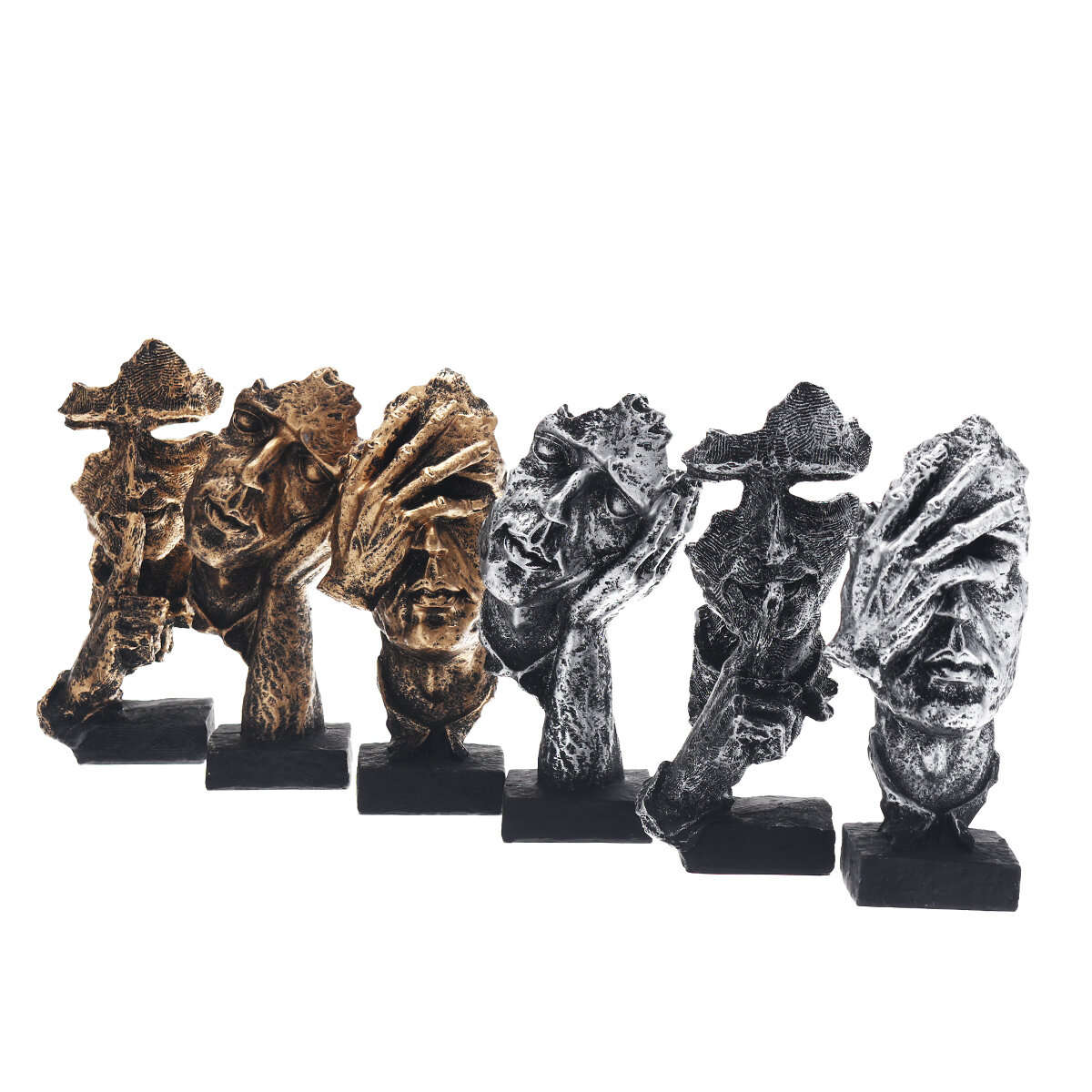 5 - 16.5cm Modern Resin Figure Statue Abstract Sculpture Craft Art Home Ornament