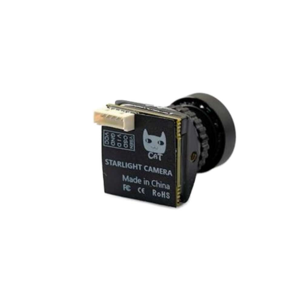 Black - Foxeer Micro Cat 4 HS1277 1200TVL Micro FPV Camera 1/3" CMOS M12 2.1mm Day/Night 4:3/16:9 Sw