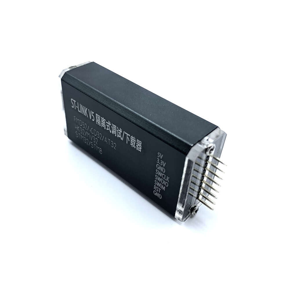Black - ST-LINK V5 STM32 Isolation Downloader Emulator with Short Circuit Protection Burner