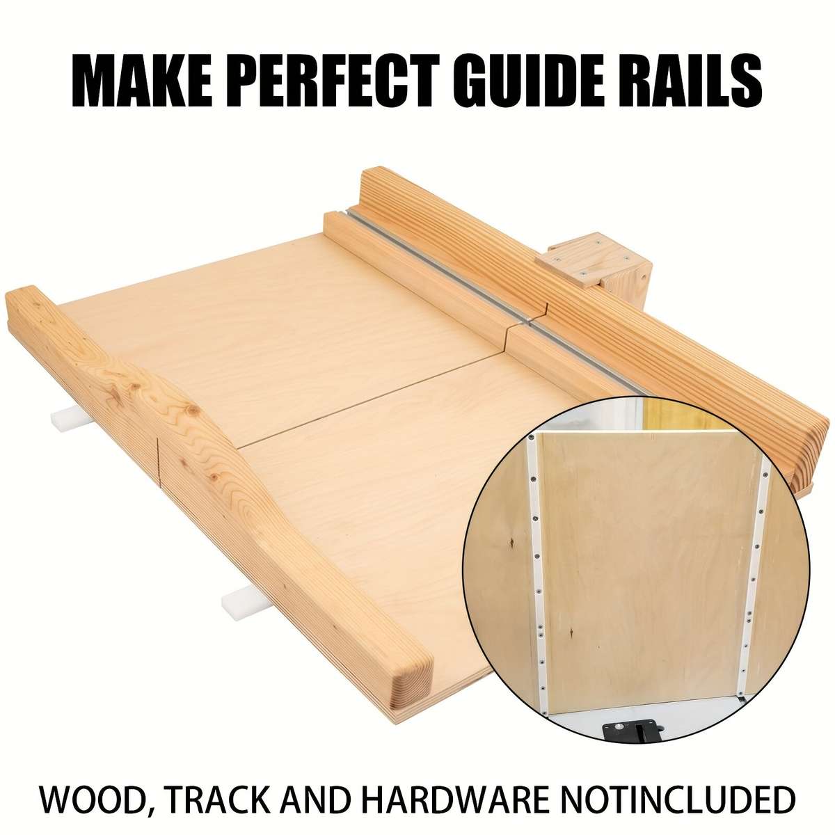 White - 2PCS Table Saw Crosscut Sled Miter Bars with Pre-drilled Holes 3/4" x 3/8" x 17" Precise Woo