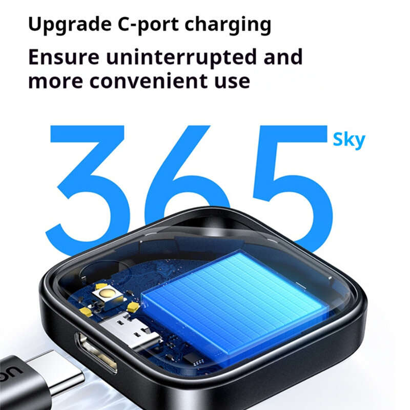 Black - UGREEN CM919 SmartTag Smart Anti-lost Device Apple Find My Certified USB-C Charging 365 Days