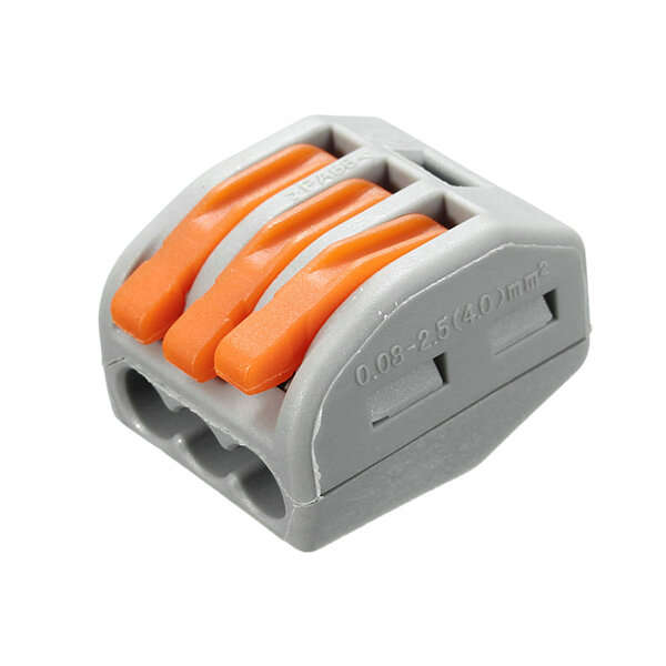 5PIN - Excellway ET25 2/3/5 Pins Spring Terminal Block 5Pcs Electric Cable Wire Connector