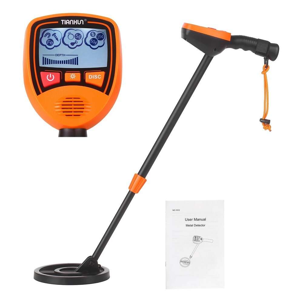 Md1012 Lcd Display Metal Detector Pinpointer Waterproof Search Coil Metal Finder Treasure Hunter Gol
