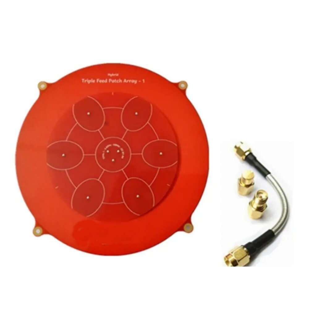 Red - 150mm Triple Feed Patch 5.8GHz 14dBi Pagoda Array FPV Antenna for RC Drone Eachine Skyzone Fat