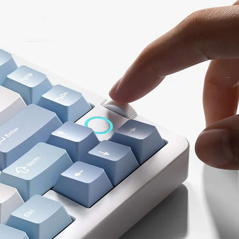 Gradient Pink - MCHOSE G75 V2 Tri-mode Customized Mechanical Keyboard with Volume Control Knob 81 ke