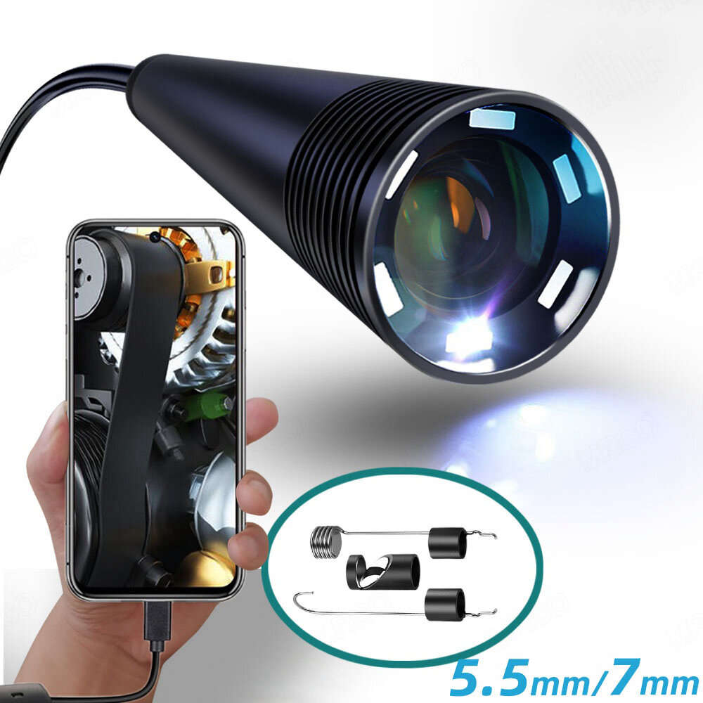 5mm 7mm Mobile Probe Borescope Camera Inspection Endoscopic For Android Smartphone Cars Endoscope Ca