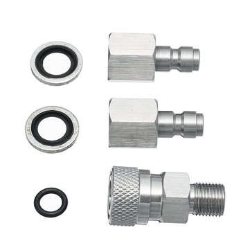 Stainless PCP Air Gun Filling Quick Connect Adapter 1/8 BSPP With Plugs Fitting Connector Coupler