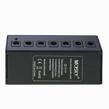 MOSKY DC-TANK 9V 500mA Mini Power Supply Connector for 9V Guitar Effect Pedal with 6 Isolated Output
