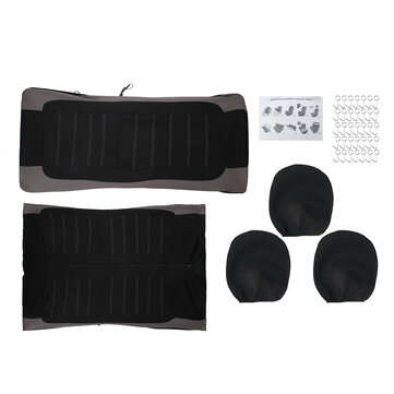2+1 Van Seat Covers Protector Grey Black Fabric For Ford Transit MK7 2007-2020