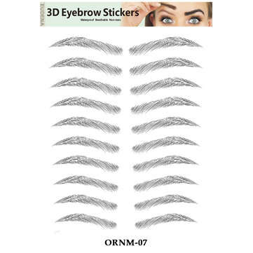 3D Hair-like Eyebrows Makeup Waterproof Lasting Eyebrow Tattoo Sticker Brow stickers... (COLOR1: #7)