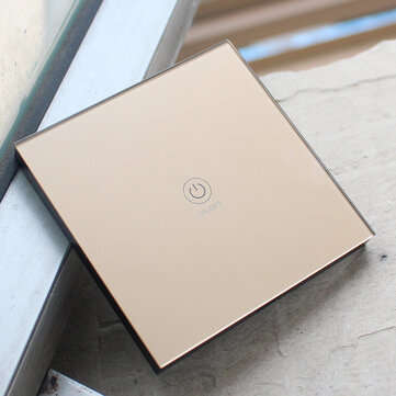 KTNNKG 1 Channel 433MHz 86 Wall Touch Remote Control Switch Wireless RF Transmitte... (COLOR.: GOLD)