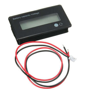 Geekcreit 12V/24V/36V/48V 8-70V LCD Acid Lead Lithium Battery Capacity Indicator Digital Voltmeter