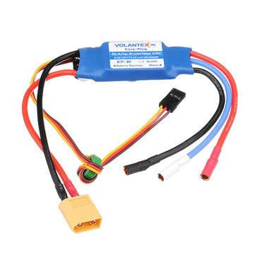 Volantex Easy Plug 40A 2-4S Brushless ESC With XT60 Plug 180 Dupont Cable For TrainStar Ascent 747-8
