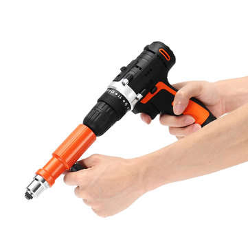 Drillpro Upgraded Electric Rivet Nut Gun Cordless Riveting Tool Drill Adapter for Electric Drill