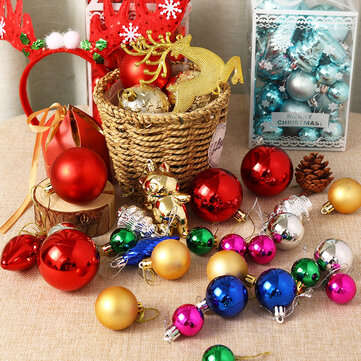30 Pcs/Set Glitter Christmas Tree Ball Baubles Colorful for Xmas Party Home Garden ... (COLOR: GOLD)