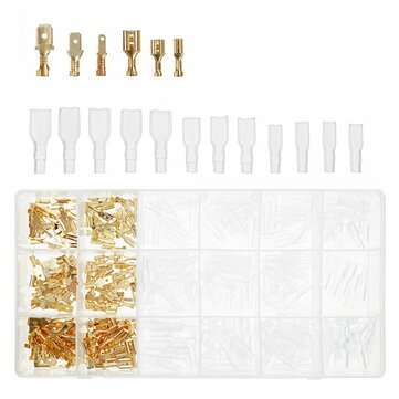 HS-48B Set 600PCs Cold-pressed Assorted Crimp Terminal Para Fio Combination Plug Spring Boxed Connec