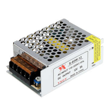 Geekcreit AC 100-240V to DC 12V 5A 60W Switching Power Supply Module Driver Adapter LED Strip Ligh