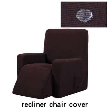 Recliner Chair Cover Non-slip Massage Sofa Cover Stretch Chair Seat  Protector Pu... (COLOR: COFFEE)