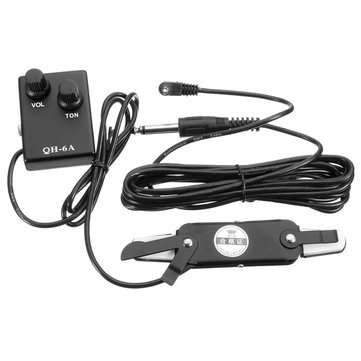 QH-6A Sound Hole Magnetic Preamp EQ Equalizer Tuner Pickup for Acoustic Guitar
