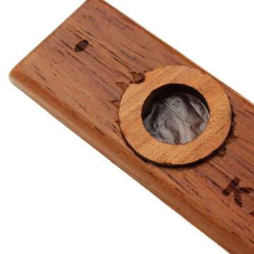 Wooden Kazoo with Metal Box for Music Player Kids Toy Gift