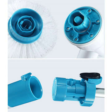 Rechargeable Bathtub Tiles Power Floor Cleaner Brush Cordless Handle Telescopic Cleaning Mops Tools