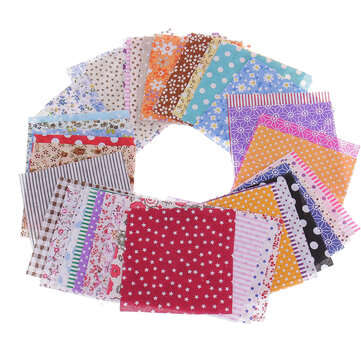 50Pcs DIY 100% Cotton Fabric by The Yard Cotton Patchwork Fabric Childrens Fabric (TYPE: TYPEA)