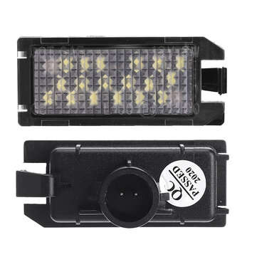 12V LED License Plate Light Lamps White 2Pcs For Fiat 500 For Jeep Grand Cherokee For Maserati Levan