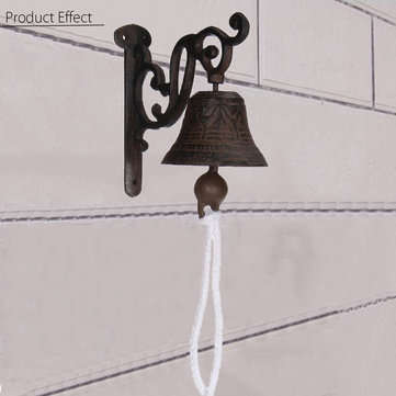 Brown Metal Cast Iron Doorbell Wall Mounted Decoration Vintage Style
