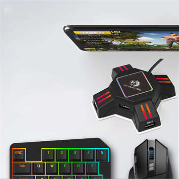 Kmix Throne Wireless bluetooth4.2 PUBG Game Mouse Keyboard USB Extender Adapter Converter for iPhone