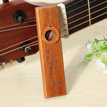Wooden Kazoo with Metal Box for Music Player Kids Toy Gift