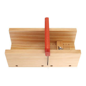 Soap Loaf Making Cutting Molds Kit with Silicone Mold Wooden Cutter Mold Stainless Steel Cutters Sli