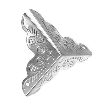 30Pcs Elegant Decorative Corner Protectors Brackets Edge Cover Rattan Pattern 3 ... (COLOR.: SILVER)