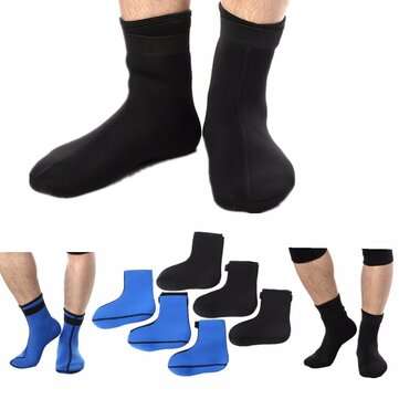 1 Pair 2.5mm  Neoprene Diving Scuba Surfing Swimming Water Sports Sock... (color.: Black | Size: Xl)
