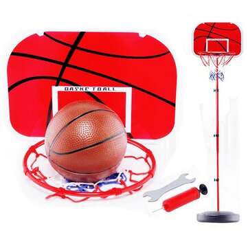 49-150cm Adjustable Basketball Hoop Stand Basketball BackBoard Mount Kids Toys Game with Basketball