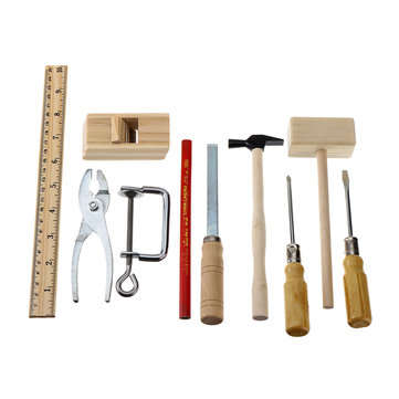 Kid Wooden Storage Toy Tool Set ToolBox DIY Educational Bench Learning Role Play