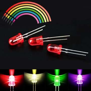 Geekcreit 375pcs 3MM 5MM LED Light Emitting Diode Beads Resistance Lights Kits Bulb Lamp