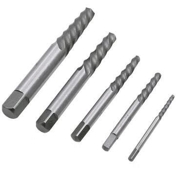 10Pc HSS Screw Extractor Left Hand Cobalt Drill Bit Set Easy to Lift from Broken Bolt Tools With Iro