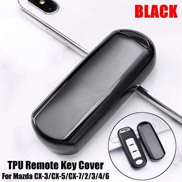 TPU Remote Smart Key Cover Fob Case Shell For Mazda 2 3 4 6 CX-3 CX-5 CX-7 MX5 (COLOR: BLACK)